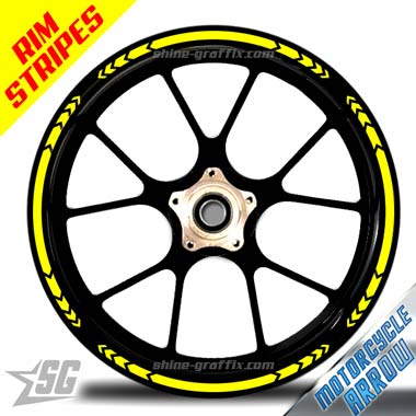 NEW** Wheel Striping Stripes Stickers Decals for Motorbike or Car *9mm* Gold 