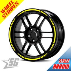 Wheel Rim Stripe arrow style for car or truck like a decal