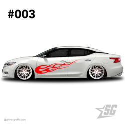 car graphic 03 decals stripe graphics fire flames