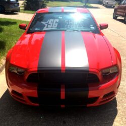 Universal 12 inch wide stripes Mustang lemans style front
