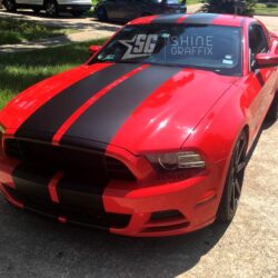 Universal 12 inch wide stripes Mustang lemans style side