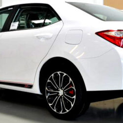 Toyota Corolla Xsp side graphics rear view