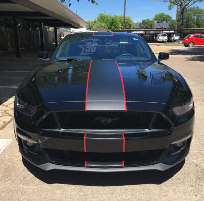 Mustang single stripe Shelby front