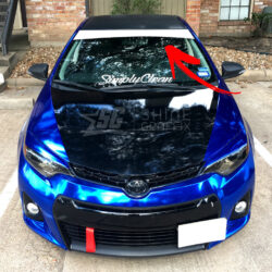 windshield banner white universal decal