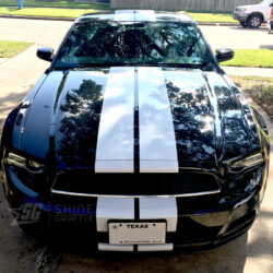 Mustang 8in wide racing stripes front