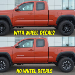 2018 toyota tacoma off road wheel decals side