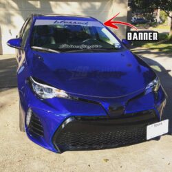 blessed windshield banner decal jdm corolla front