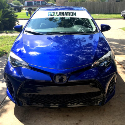 Rollanation decal Windshield banner sample corolla club front