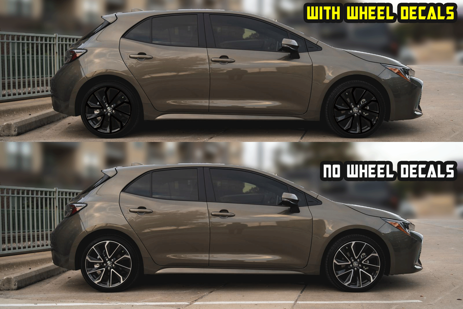 2019 Corolla Hatchback Black Wheel Decals