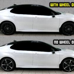2019 toyota camry xse 19 Black wheel decals white