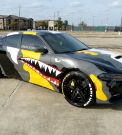 dodge charger camouflege wrap side