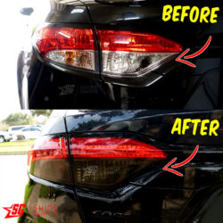 2020 Corolla Sedan Taillight Tint OVERLAYS clear area Before and After