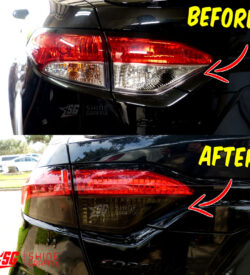 2020 Corolla Sedan Taillight Tint OVERLAYS clear area Before and After