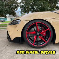 Mk5 Supra a90 red wheel decals mods