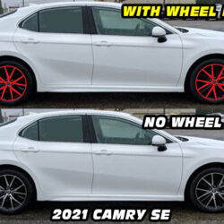 2021 Camry SE with Red wheel decals