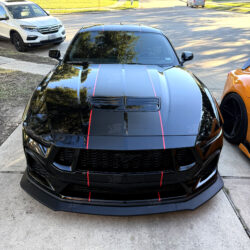 2025 mustang racing stripes 10in gt front hood