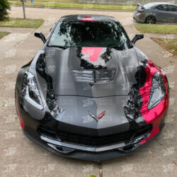 C7 Corvette Camouflage Wrap front view