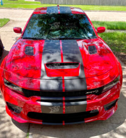 Dodge Charger Hellcat Redeye 11" Racing stripes Hood