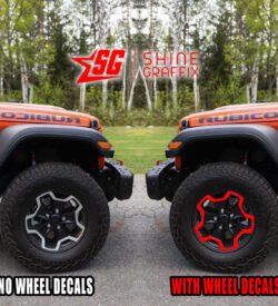 2022 Jeep Gladiator Rubicon 17in wheel decals side view