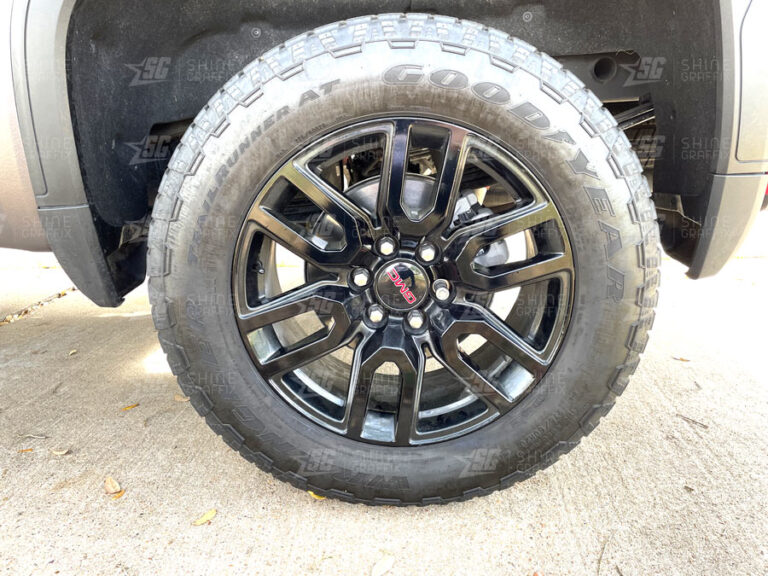 GMC Sierra Truck Black Wheel Decals Chrome delete all black wheels