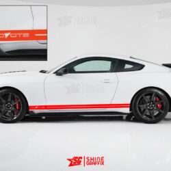 Mustang coyote side stripe rocker stripes red