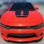 Dodge charger Hemi Daytona hood decal matte black