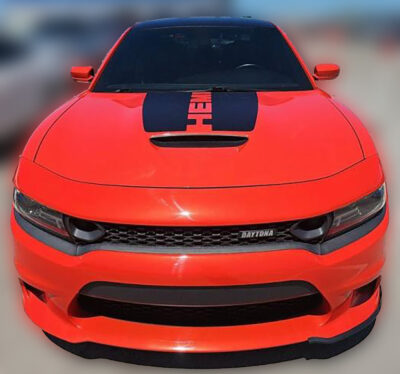Dodge charger Hemi Daytona hood decal matte black