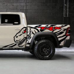 Dodge Ram TRX dinosaur side graphics bedside view wrap