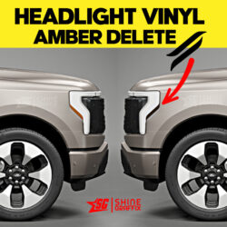 Ford F150 lightning EV tint amber delete Precut Inserts