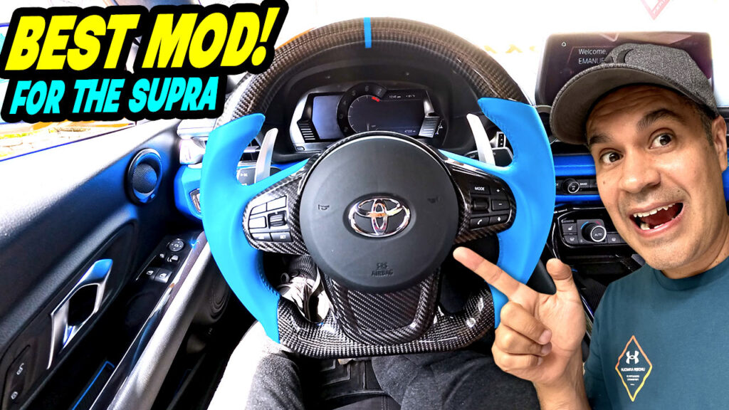 Supra MK5 Carbon Fiber Steering Wheel Trim Upgrade – Easy Install! 🔥