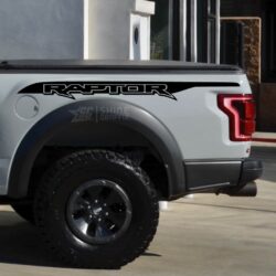 Ford Raptor F150 side solid decals bedside Bed view graphics