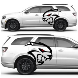 Dodge Durango Hellcat Red Eye logos side Vinyl decals
